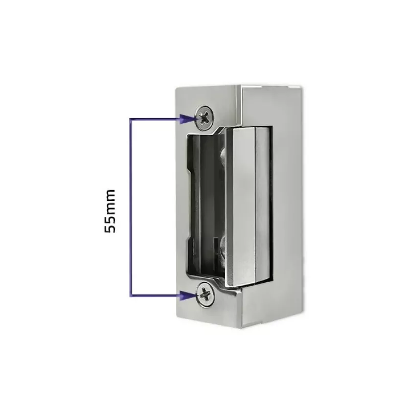 Fechadura eletromagnética QOLTEC 52459 12V simétrica com memória e bloqueio