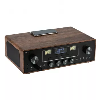 Micro-HiFi AKAI AM-100 RHAPSODY — mini sistema de áudio compacto com amplificador integrado e reprodução de CD/USB