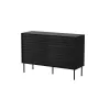 Cómoda cama meble CORTINA 1D3S 120x40x81 cm, preto, 3 gavetas, aglomerado