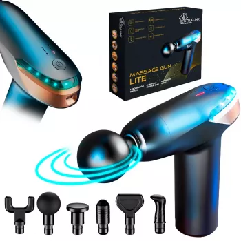 Pistola de massagem Extralink MSG-02-LITE 3200 rpm 6 acessórios