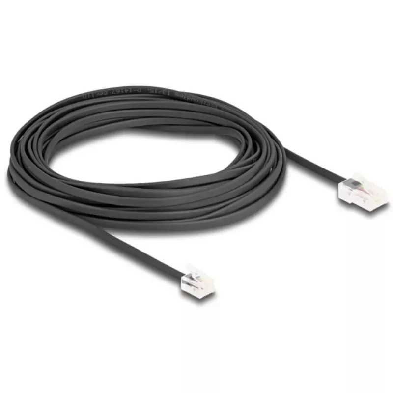 Cabo telefónico DeLOCK ficha RJ45 para ficha RJ11 preto 10 m