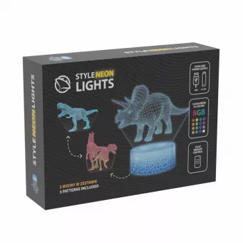Lâmpada LED de mesa MANTA SNL117RGB decoração de luz 3D dinossauro RGB