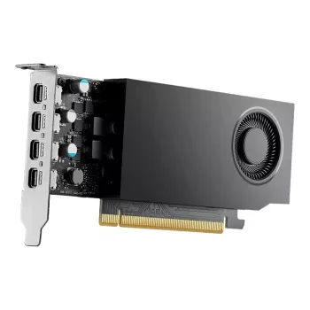 Placa gráfica PNY NVIDIA RTX A400, 4 GB GDDR6, 64-Bit, PCIe 4.0 x8, 4x DisplayPort 1.4a, refrigeração ativa