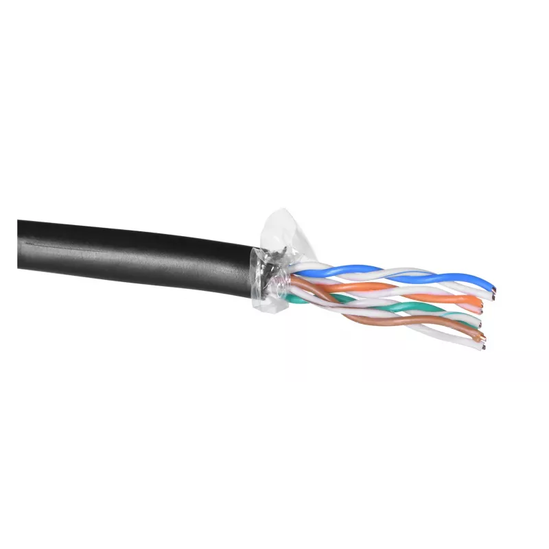 Alantec KIU5OUTS305Q Cabo de rede Preto 305 m Cat5e U/UTP (UTP) (KIU5OUTS305Q)