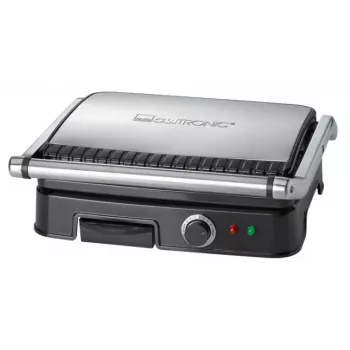 Grelhador elétrico Clatronic KG 3487 (grelhador de mesa 2000W, preto e prateado)