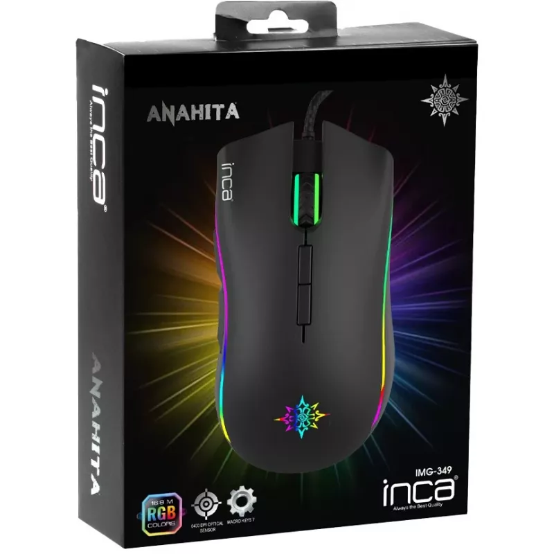 Cian INCA ANAHITA RGB rato gaming profissional com teclas de macro
