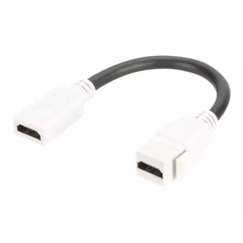 Módulo Keystone HDMI 2.0 Digitus com cabo de 12 cm (conector fêmea/conector fêmea)