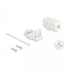 Delock 85841 Caixa Keystone vazia, 1 porta, base magnética, branco