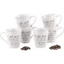Conjunto de 6 chávenas de café Esmeyer, modelo 302-007, capacidade de 0,25 l por chávena