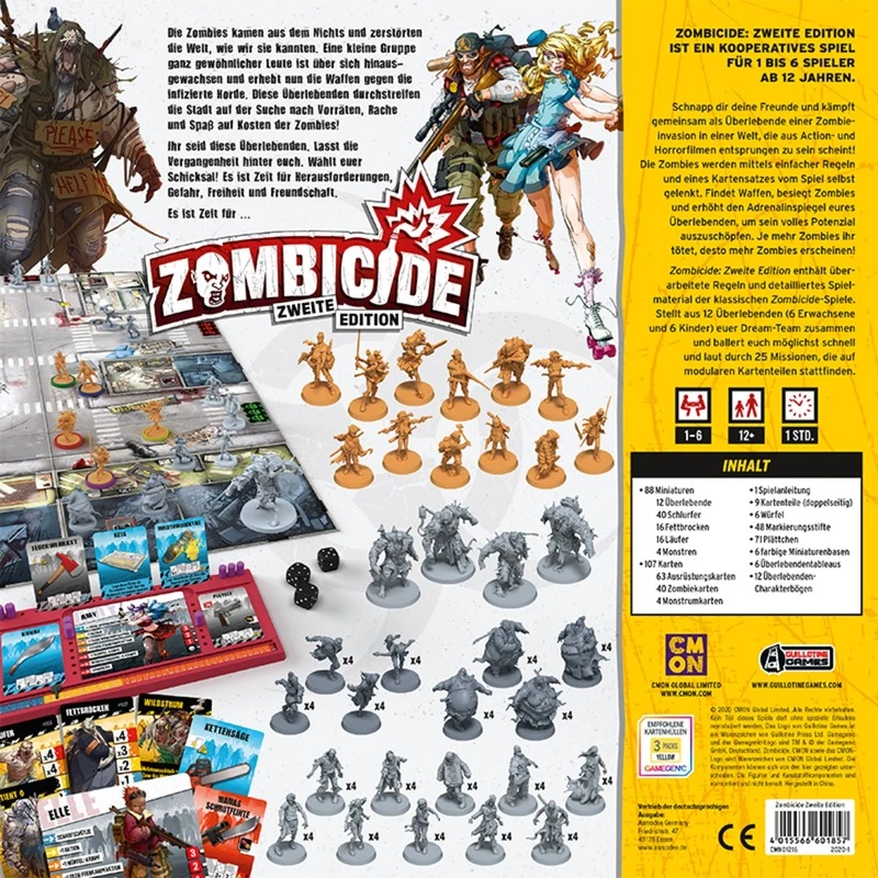 Zombicide 2.ª Edição jogo de tabuleiro familiar
