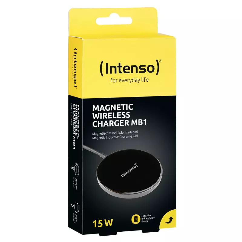 Intenso MB1 smartphone preto USB carregamento sem fios carregamento rápido interior