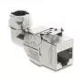 Módulo Keystone DeLOCK conector fêmea RJ45 para LSA Cat.6A bloqueio metálico sem ferramentas 90° angular blindado