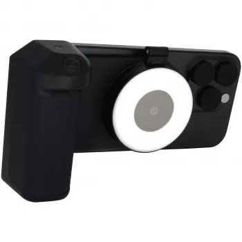 Luz de selfie RealPower Selfie MagFree LED, preto, branco, ABS, PU