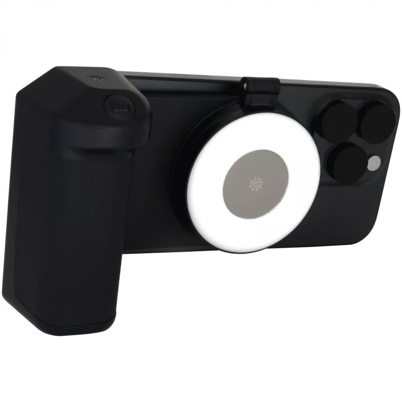 Luz de selfie RealPower Selfie MagFree LED, preto, branco, ABS, PU