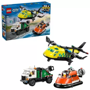 LEGO CITY 60505 Avião, camião de assistência e hovercraft