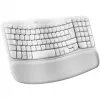 Teclado Logitech Wave Keys com apoio de pulso almofadado sem fios Bluetooth LE QWERTY branco-sujo (PAN)