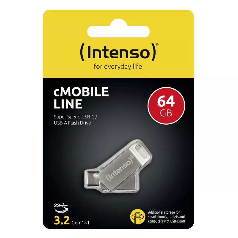 PEN DRIVE FLASH USB3 64GB/SILVER 3536490 INTENSO