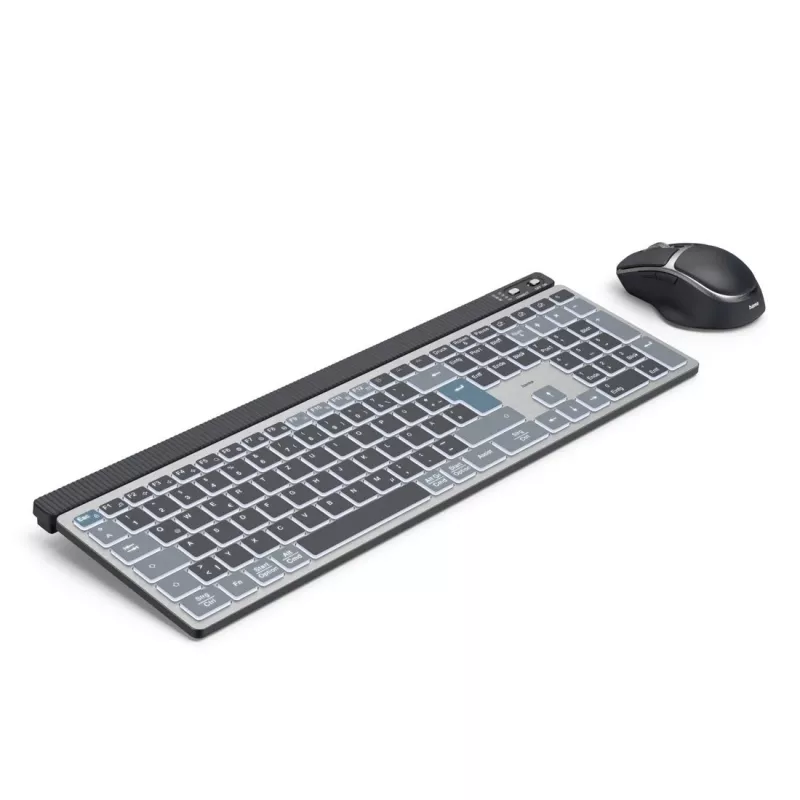 Conjunto de teclado e rato multi-dispositivo sem fios HAMA WKM-750 — preto, conectividade sem fios