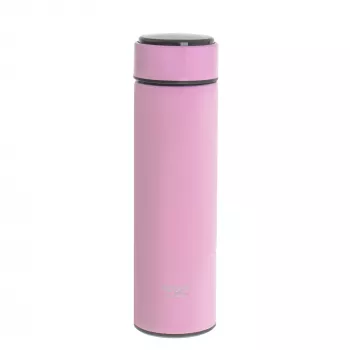 Garrafa térmica Adler AD 4506P aço inoxidável com capa de silicone, rosa, isolamento a vácuo