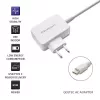 Qoltec 51039 adaptador de corrente 65 W USB-C PD, 5–20,3 V, 2–3,25 A, cabo USB-C integrado, branco