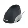 BakkerElkhuizen Evoluent Standard, destro, design vertical, ótico, USB Type-A, 1500 DPI, preto, cinzento, prateado