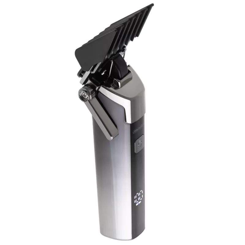 Máquina de cortar cabelo Mesko com visor LED | MS 2842 | Sem fios | 8 níveis de comprimento | Cinzento