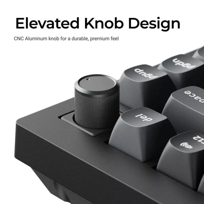 Teclado mecânico Keychron V1 Ultra 8K — 75 % QWERTY, Bluetooth, com fios, RGB, preto