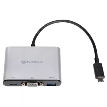 Adaptador de vídeo externo SILVERSTONE CH7517 USB-C para VGA (Chrontel CH7517) conector de ecrã externo