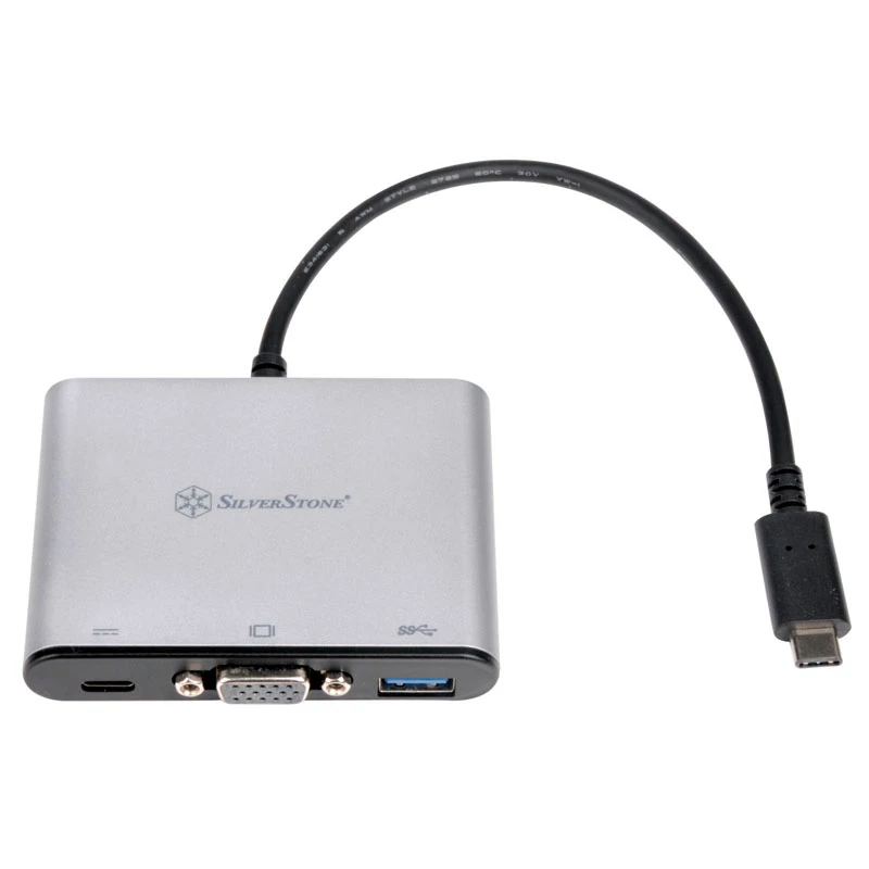 SilverStone SST-EP06C USB 3.1 Type-C para VGA / USB Type-C / USB Type-A hub adaptador