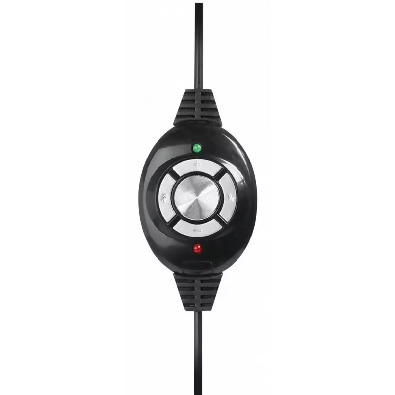 Auscultadores MEDIA-TECH MT3573 com fios binaurais dobráveis com microfone de arco, cabo de 1,9 m, USB, preto