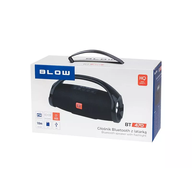 Altifalante portátil estéreo BLOW BT470, preto