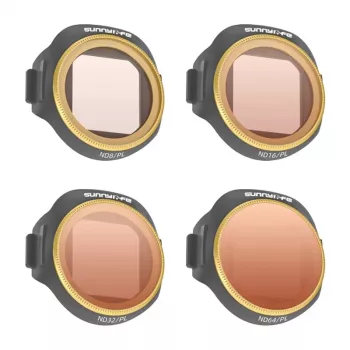 Conjunto de 4 filtros Sunnylife ND8/PL + ND16/PL + ND32/PL + ND64/PL para MINI 5 Pro