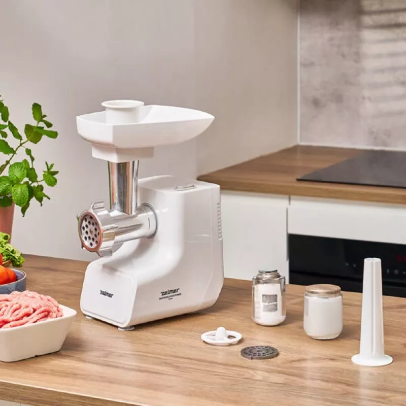 Zelmer ZMM3511B Picadora de carne, 1500 W, branca