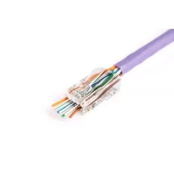 Ficha de cabo RJ45 Digitus X-ML-6U-EZ transparente ficha 100 peças