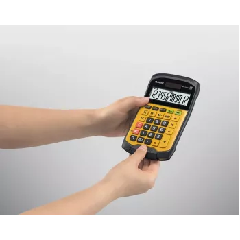 CASIO CALCULATOR OFFICE WATERPROOF WM-320MT-S, ecrã de 12 dígitos. Teclado removível, 108,5 x 168,5, grau de resistência à água e sujidade: IP54