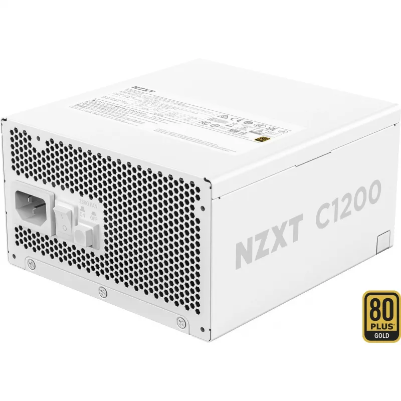 Fonte de alimentação | NZXT | PA-2G2BW-EU | 1200 Watt | Eficiência 80 PLUS GOLD | MTBF 100000 horas | PA-2G2BW-EU