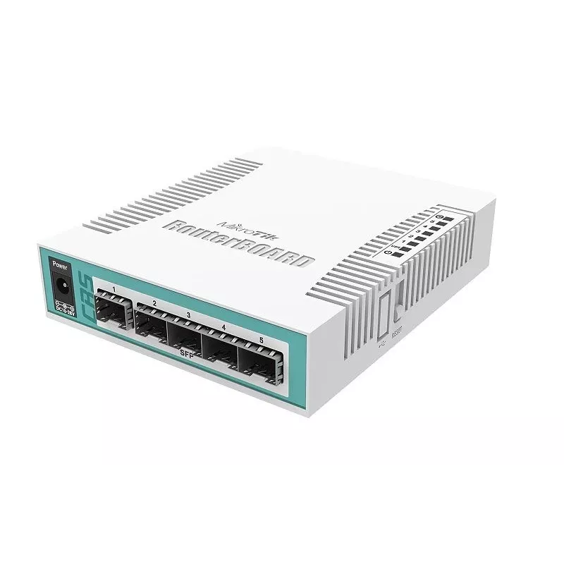 Switch de rede Mikrotik CRS106-1C-5S Gigabit Ethernet (10/100/1000) Power over Ethernet (PoE) branco