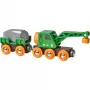 Wagon BRIO Clever Crane Wagon Lift and Load preto verde