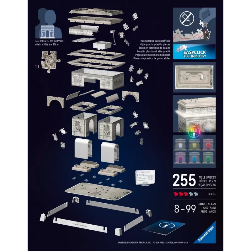 Puzzle 3D Ravensburger 12008029 edifício 269 mm x 239 mm