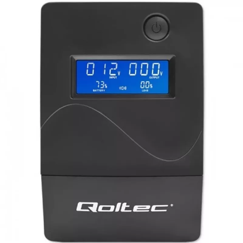 Qoltec Monolith UPS (fonte de alimentação ininterrupta) Dupla conversão (Online) 1 kVA 600 W 2 tomadas Schuko