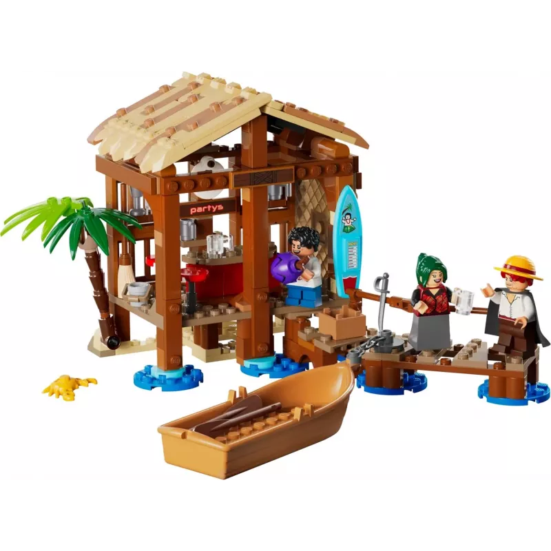 Conjunto de construção LEGO One Piece 75636 Cabana da Aldeia do Moinho de Vento, 299 peças, 3 minifiguras, 8+ anos