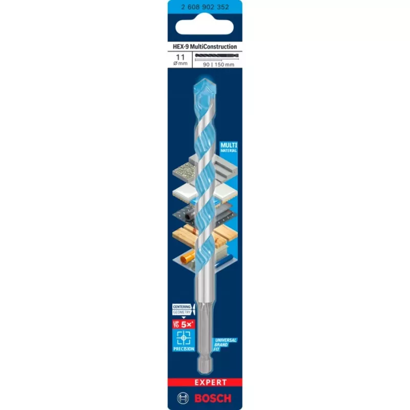 Broca Bosch Expert HEX-9 Multi Construction Ø11 mm, encabadouro sextavado