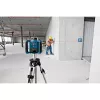 Laser rotativo GRL 300 HV Professional azul/preto, linha laser vermelha e ponto de prumo, com suporte WM 4 e recetor laser LR 1, em mala