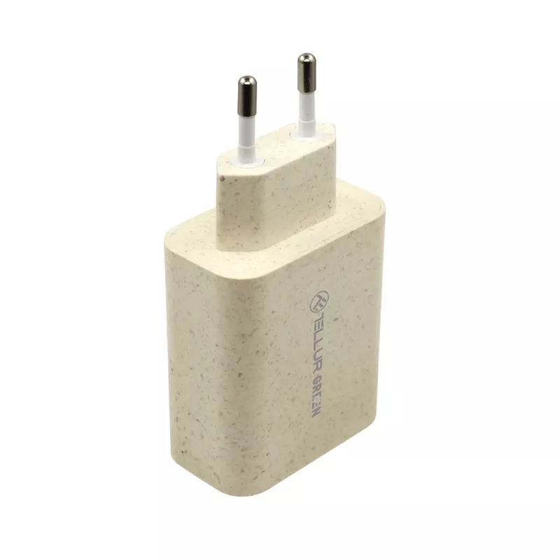 Carregador Tellur TLL151321 Type-C PD20W USB QC3.0, carregamento rápido 20W PD e QC3.0