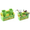 Caixa de armazenamento allit GardenAid >W< 19/62 – caixa de transporte em polipropileno para o jardim com 4 caixas de arrumação removíveis, verde/amarelo