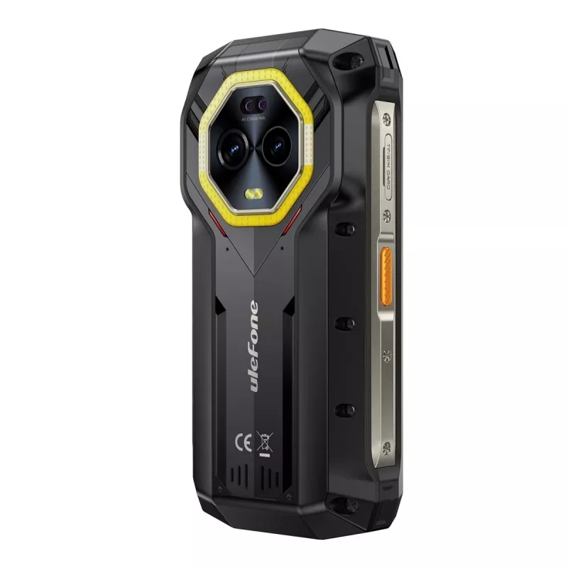 Ulefone Armor Mini 20 smartphone, 4,7 polegadas, Helio G99, 8GB RAM, 256GB, 6200 mAh, Android 14, preto