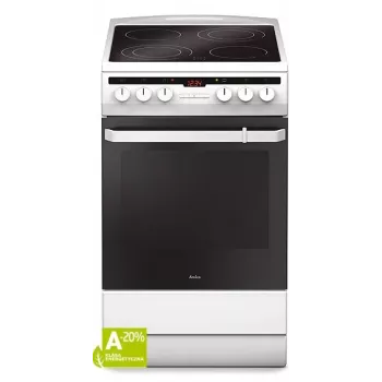 Fogão independente Amica SHC 5874 W elétrico cerâmico 4 zonas