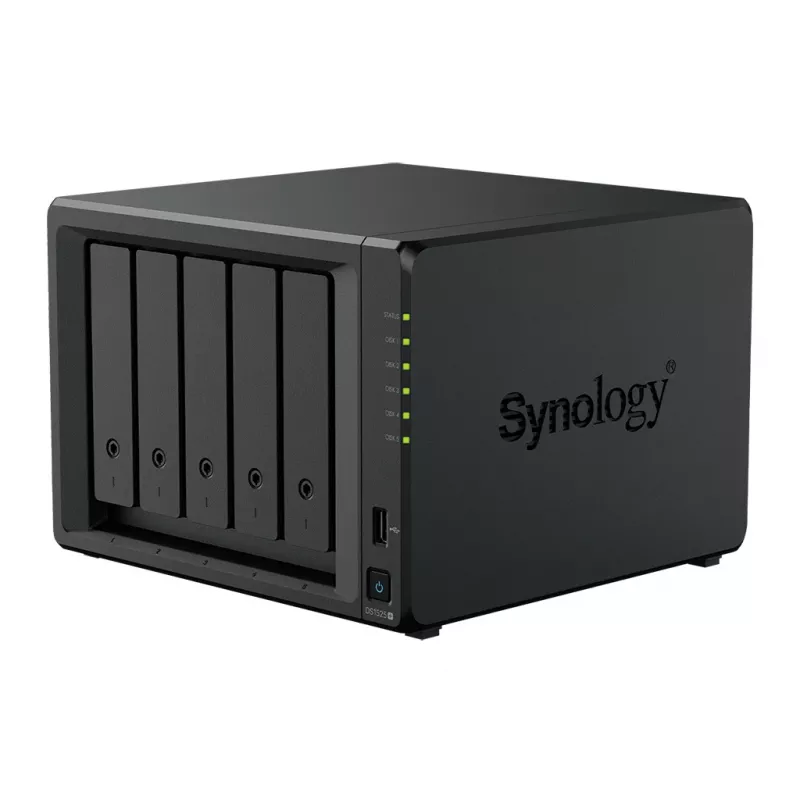 Synology DiskStation DS1525+ NAS/Servidor de armazenamento Ryzen Embedded V1500B 8 GB DDR4 0 TB preto