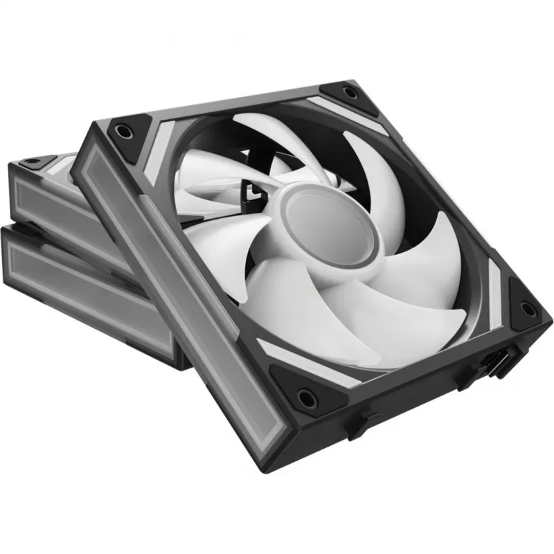 Alpenföhn 84000000228 Wing Boost 4 PWM RGB ventoinhas de caixa, 120 mm, 500–1800 rpm, 3 unidades, pretas