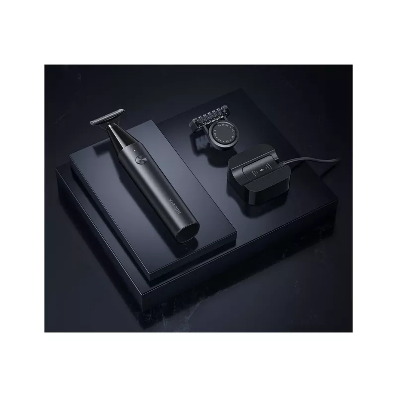 Máquina de cortar cabelo Xiaomi BHR7052EU — recarregável preta, 14 definições de comprimento, uso em todo o corpo, à prova de água IPX7